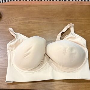 Cream Push Up Long Line Bra